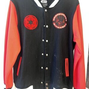 Star Wars Baseball Jacket Black Red Darth Vader Size L